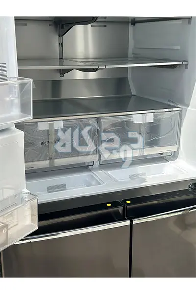 تصویر طبیعی داخل یخچال ال جی X39 دودی 34 فوت