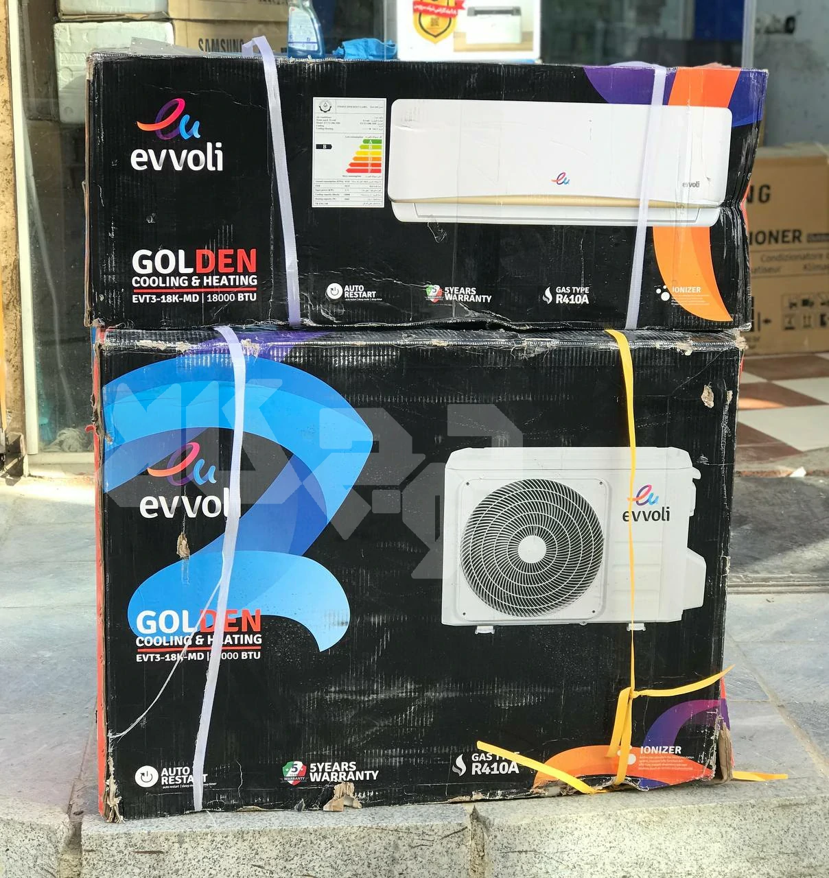 کولر گازی ایوولی گولدن  با ظرفیت 18000 – evvoli-GOLDEN 18Btu