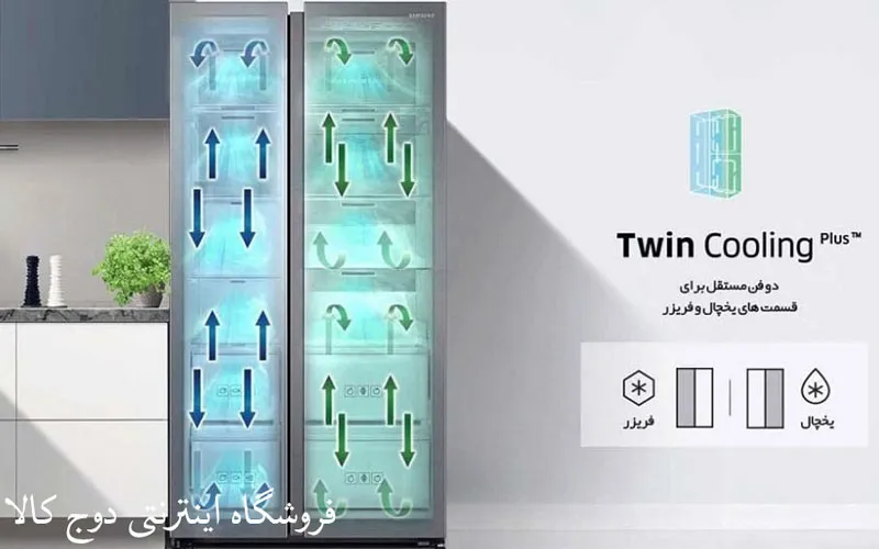 قیمت یخچال ساید سامسونگ RF71 سفید 844 لیتر - RF71A967535 2021 🌟 مشخصات