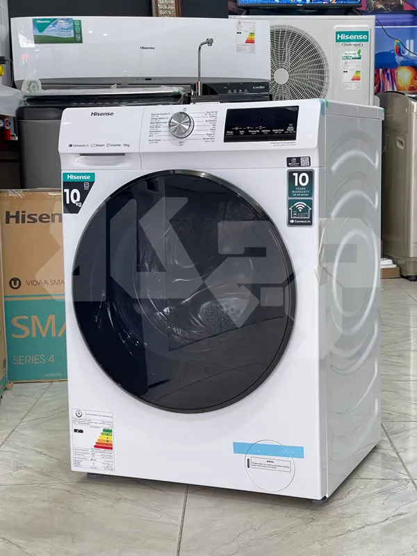 لباسشویی هایسنس ظرفیت 10 کیلویی سفید 2023 - Hisense WFQA1014EVJMW