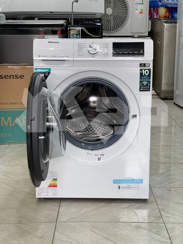 لباسشویی هایسنس ظرفیت 10 کیلویی سفید 2023 - Hisense WFQA1014EVJMW