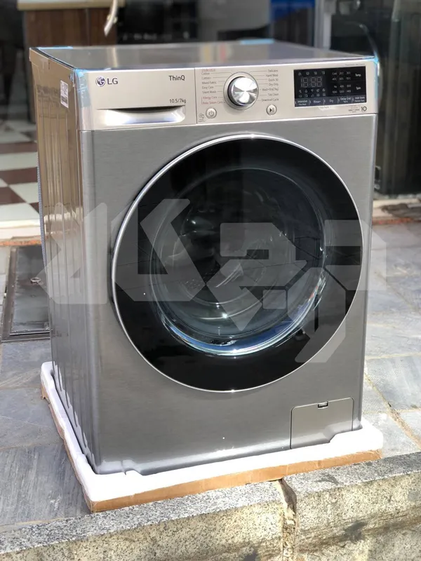 لباسشویی خشک کن دار ال جی V5 سفید 10.5/7 کیلویی