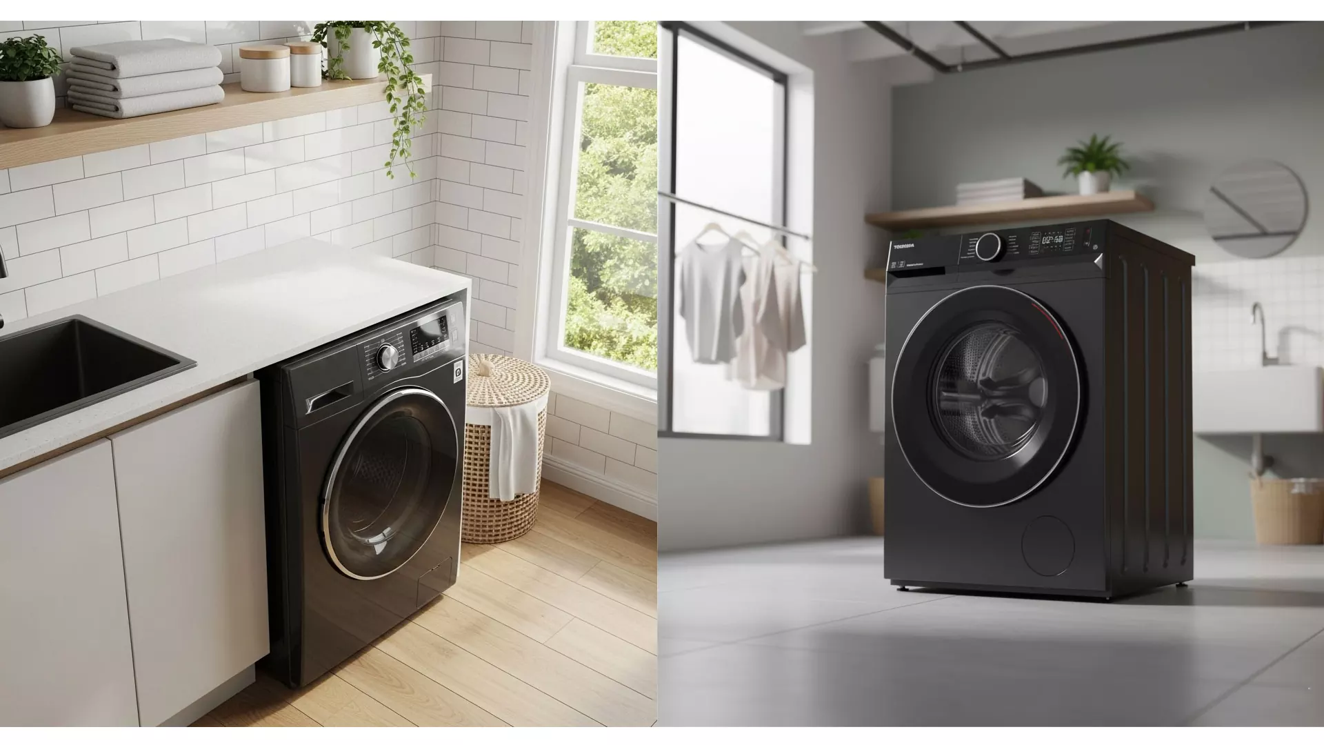 لباسشویی توشیبا TWD-BM130GF4B-MG 2 ماشین لباسشویی توشیبا مشکی مدل (TWD-BM130GF4B-MG)