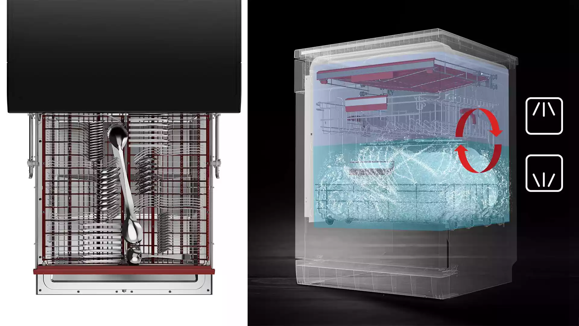 ماشین ظرفشویی توشیبا DW-15F3ME-BS 3 ماشین ظرفشویی 15 نفره مشکی توشیبا