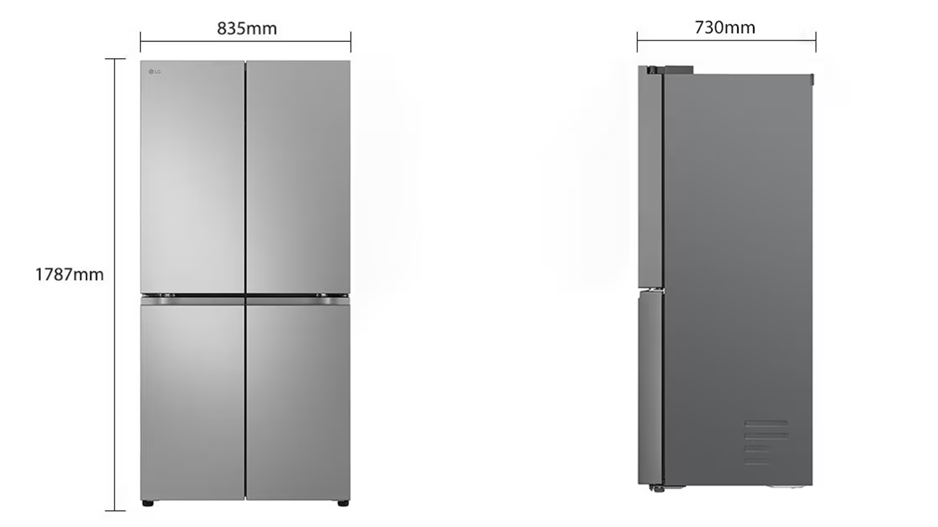 یخچال ساید بای ساید 4 درب ال جی B334 2 طراحی یخچال فریزر ساید بای ساید 4 درب ال جی B334