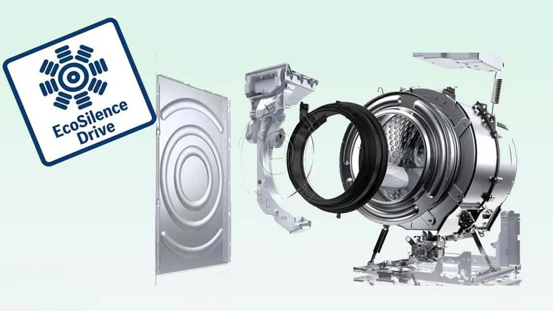 لباسشویی 9 کیلویی بوش مدل WGK244ZXME/01 (سیلور) 2 موتور قدرتمند و بی صدای لباسشویی بوش WGK244ZXME/01