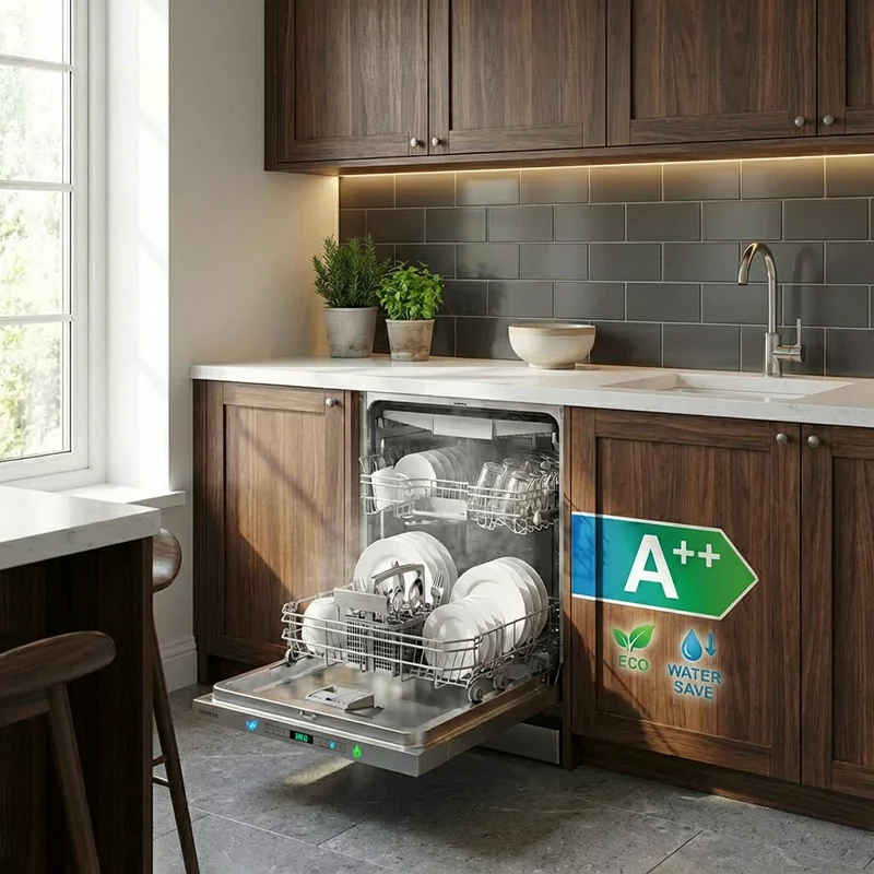 ماشین ظرفشویی دوو مدل 1412 سیلور 4 رده مصرف انرژی ++A ظرفشویی دوو مدل 1412