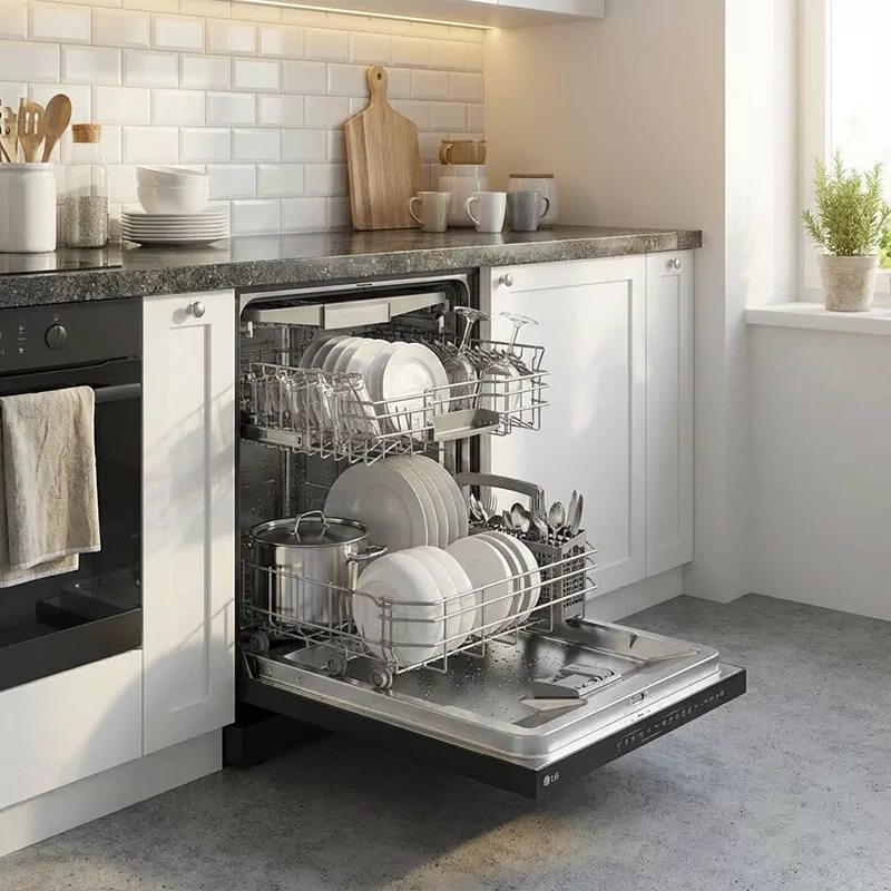 ماشین ظرفشویی ال جی مدل 287 دودی DFC287HMS 3 ماشین ظرفشویی سه طبقه ال جی مدل DFC287HMS