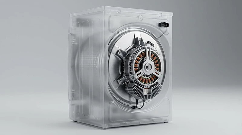 ماشین لباسشویی ال جی 7 کیلو مدل Y1 دودی F2Y1QYP6J 3 موتور بینظیر اینورتر دایرکت درایو در لباسشویی های ال جی