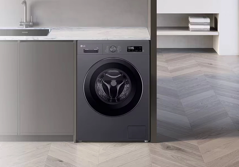 ماشین لباسشویی ال جی 8 کیلو مدل y1 دودی F2Y1TYP6J 2 طراحی لباسشویی دودی ال جی Y1