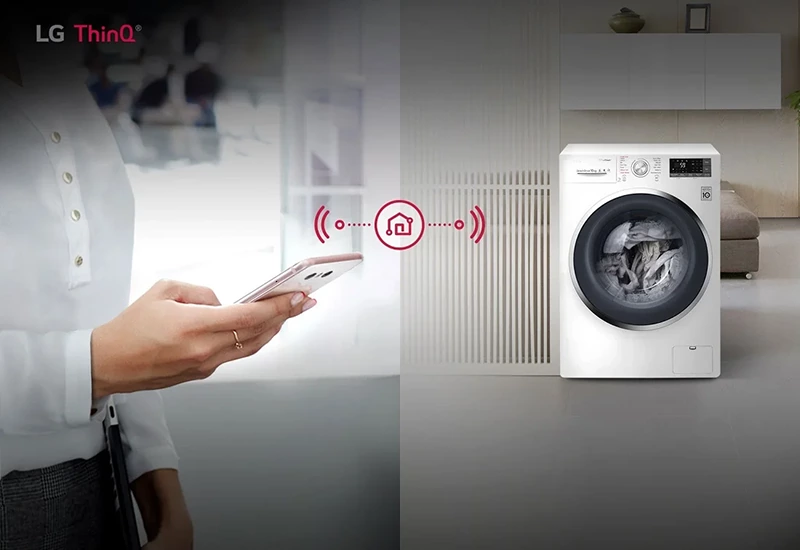 ماشین لباسشویی ال جی 10 کیلو مدل y3 سفید F4Y3RYGYWV 6 قابلیت های هوشمند ماشین لباسشویی ال جی مدل F4Y3RYGYWV