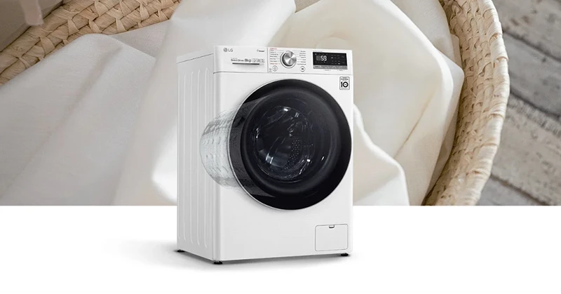 ماشین لباسشویی ال جی 10 کیلو مدل y3 سفید F4Y3RYGYWV 2 طراحی ماشین لباسشویی ال جی سفید F4Y3RYGYWV