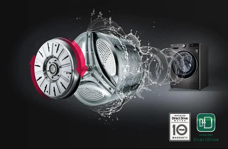 ماشین لباسشویی ال جی مدل r13 دودی WDR1307PBP 3 موتور اینورتر دایرکت درایو در لباسشویی ال جی 2025