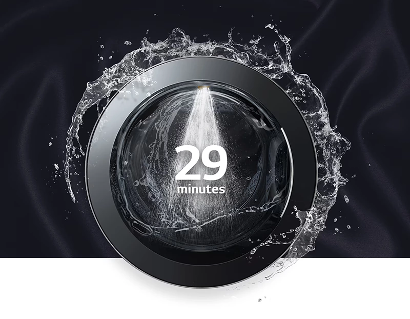 ماشین لباسشویی و خشک کن ال جی WDV2102WRV 4 برنامه شستشو سریع ماشین لباسشویی و خشک کن ال جی WDV2102WRV