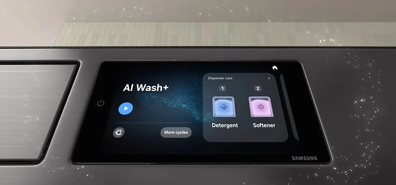 ماشین لباسشویی و خشک کن سامسونگ WD90F22BCS 3 شستشوی هوشمند ماشین لباسشویی سامسونگ WD90F22BCS