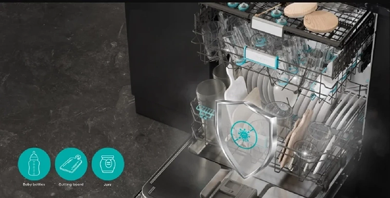 ماشین ظرفشویی هایسنس مدل 673 دودی 5 برنامه های شستشو ظرفشویی هایسنس 673