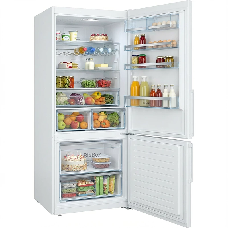 یخچال بوش بالا پایین مدل KGD86AW31U سفید 3 یخچال فریزر 30 فوت بوش KGD86AW31U